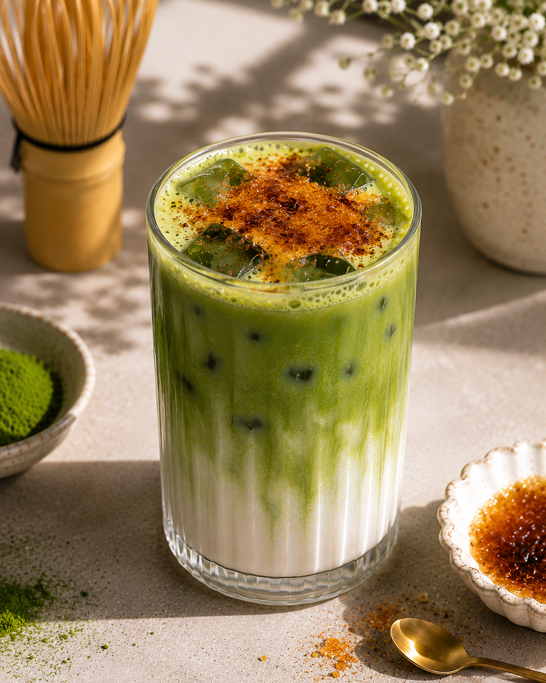 Creme Brulee Matcha Recipe | Sip Dopa