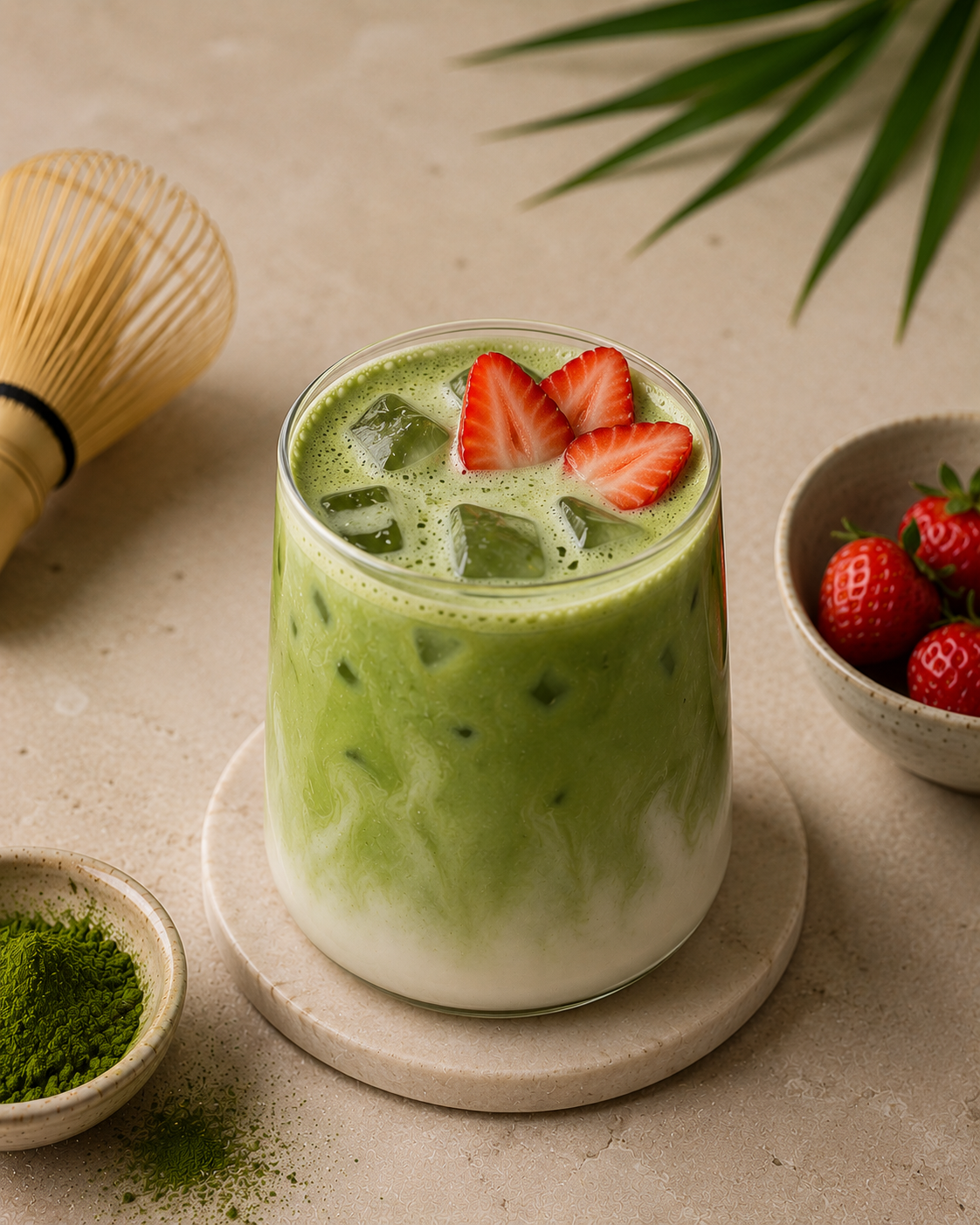 Strawberry Matcha Latte Recipe (Pink and Green) | Sip Dopa