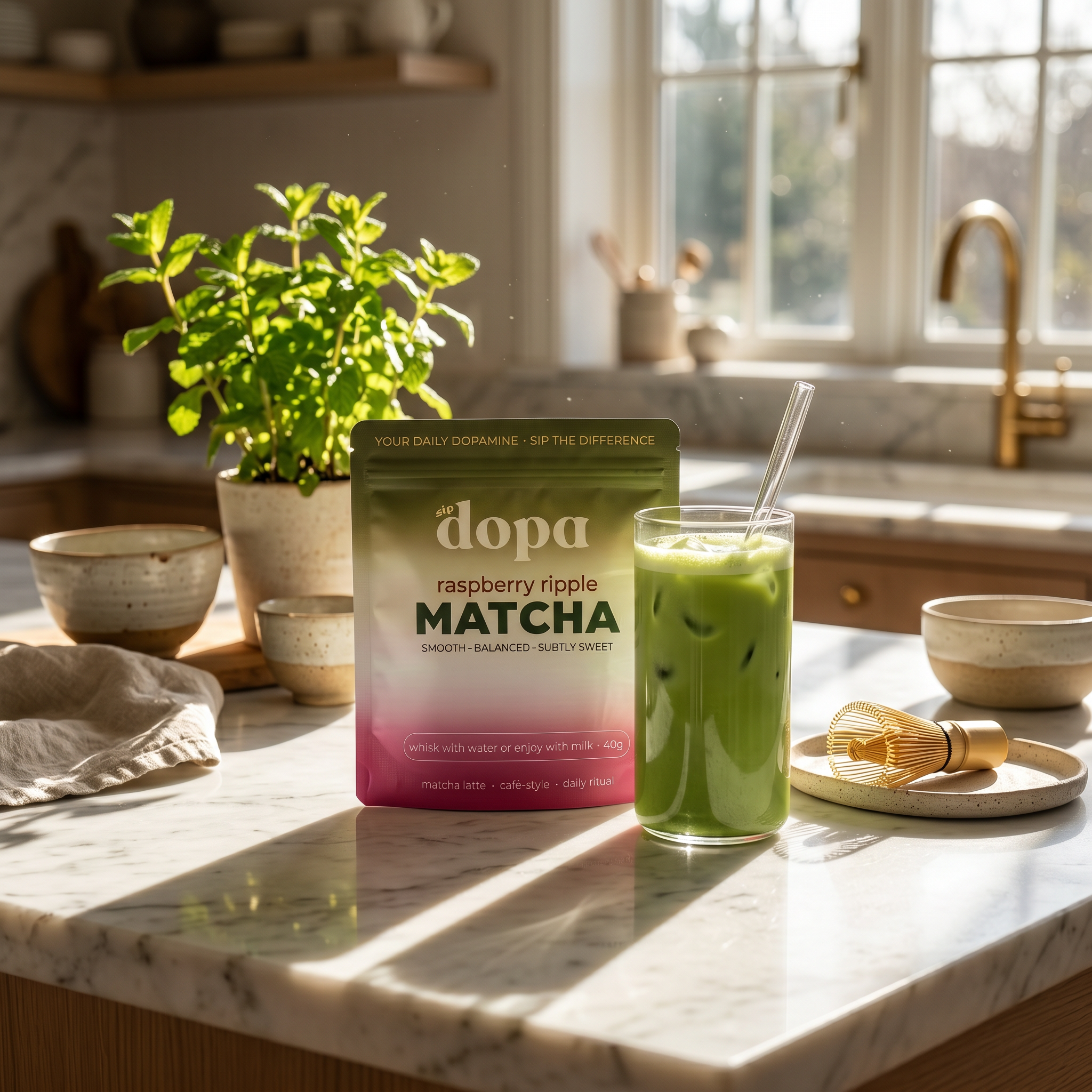 Raspberry Silk Matcha