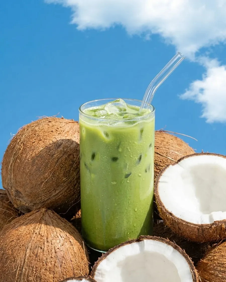 Iced matcha latte